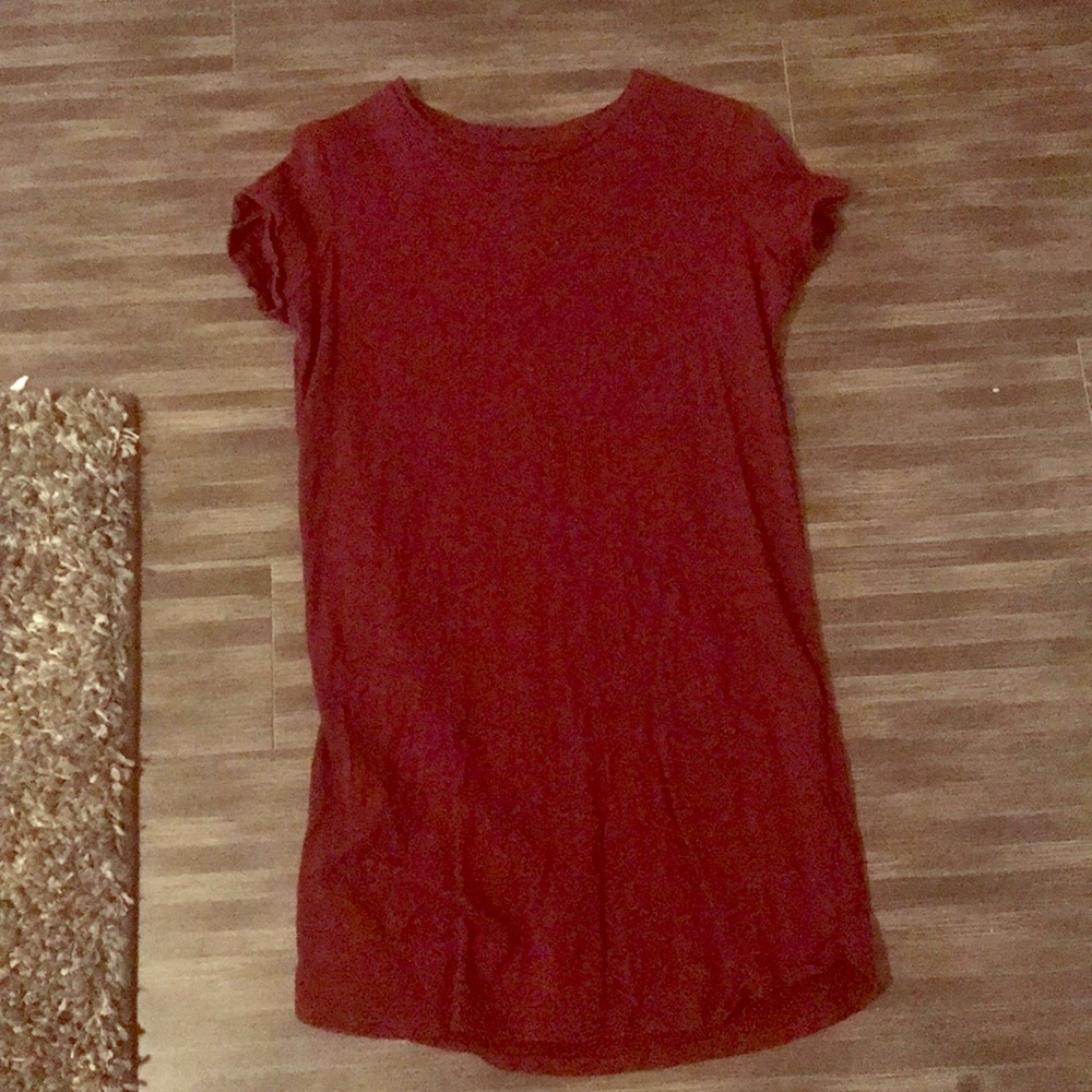 Maroon Tshirt Dress
